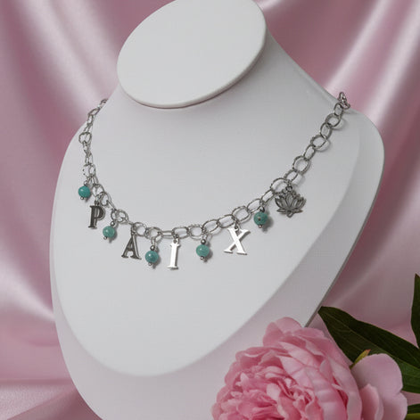 Collier PAIX en amazonite