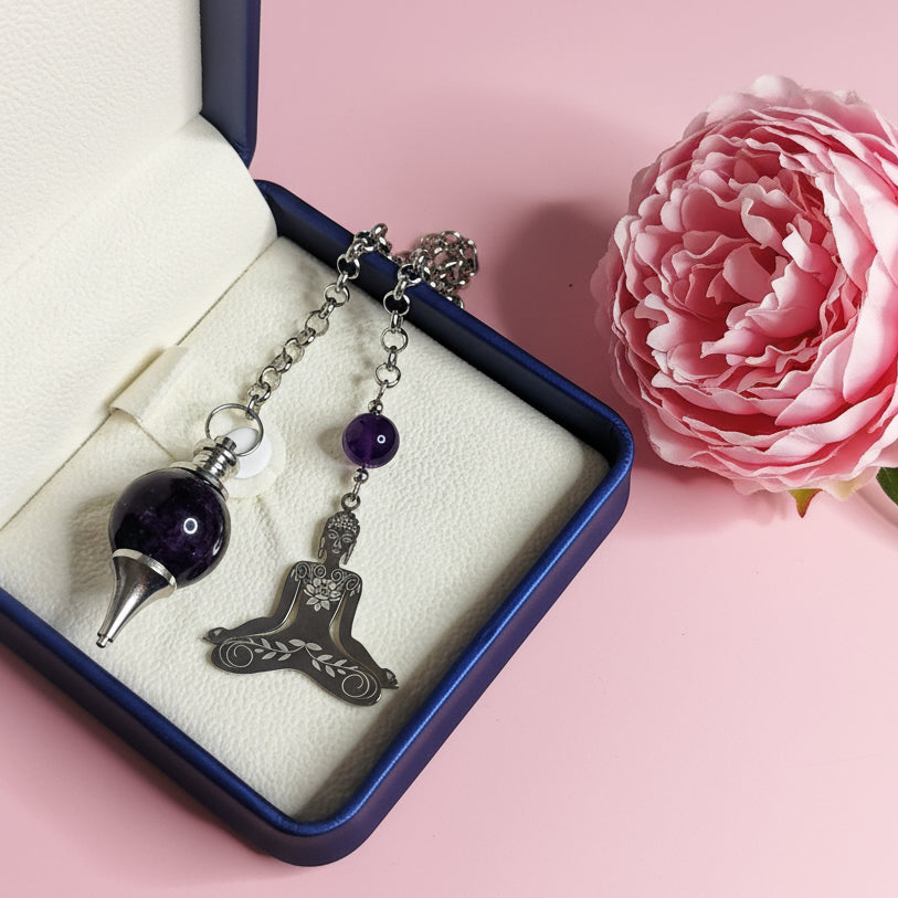 pendule améthyste fait mains