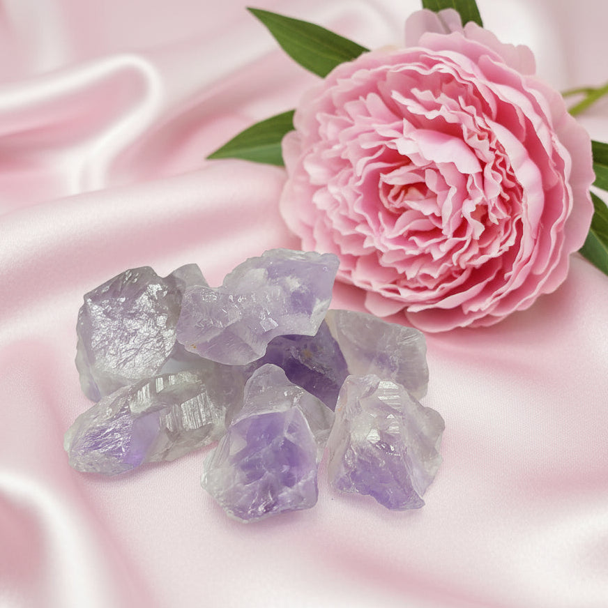 Pierre naturelle d'améthyste roulé, druze, du Brésil, au choix