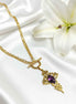 Collier doré unalom en améthyste