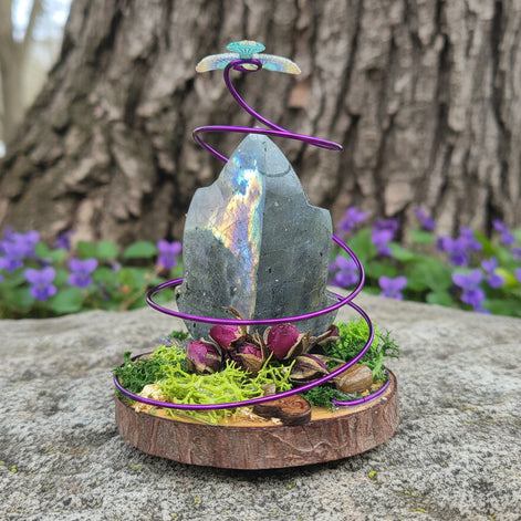 piece artistique en labradorite