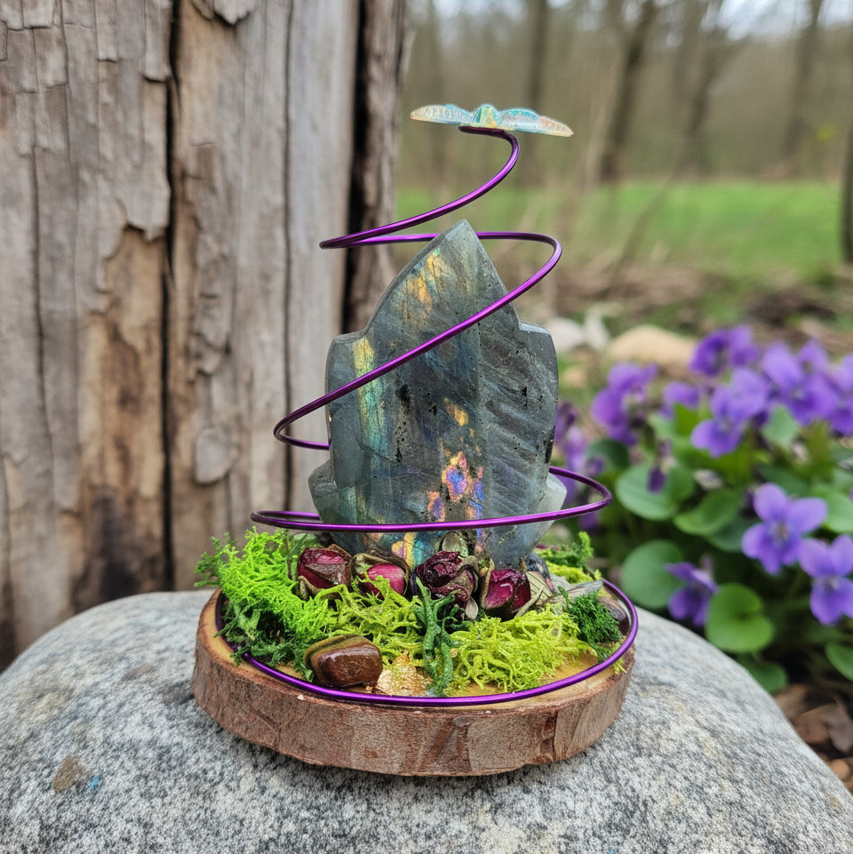 pierre en labradorite artistique