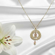 Collier sur mesure – Couronne de Laurier et Pierre Naturelle