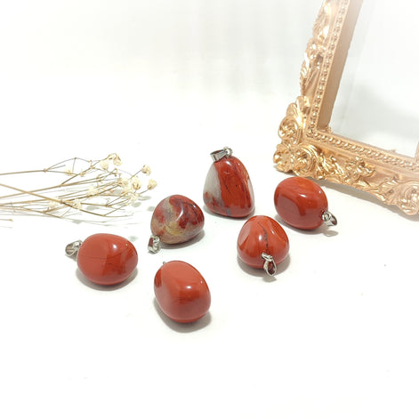 Pendentif en Jaspe Rouge  au choix – Force & Vitalité