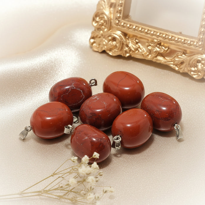 pendentif jaspe rouge