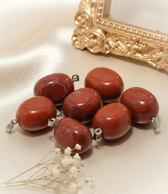 pendentif jaspe rouge