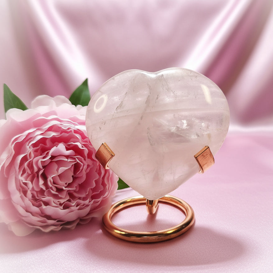 coeur de quartz rose