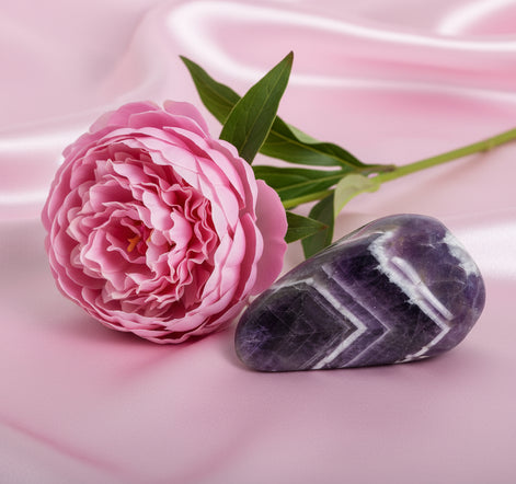 Pierre naturelle d'améthyste roulé, druze, du Brésil, au choix