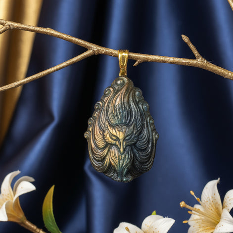 pendentif renard en pierre