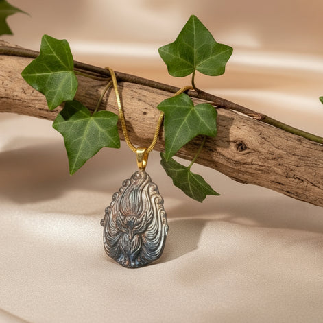 collier doré renard en labradorite