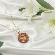 collier chaine doré jape rouge