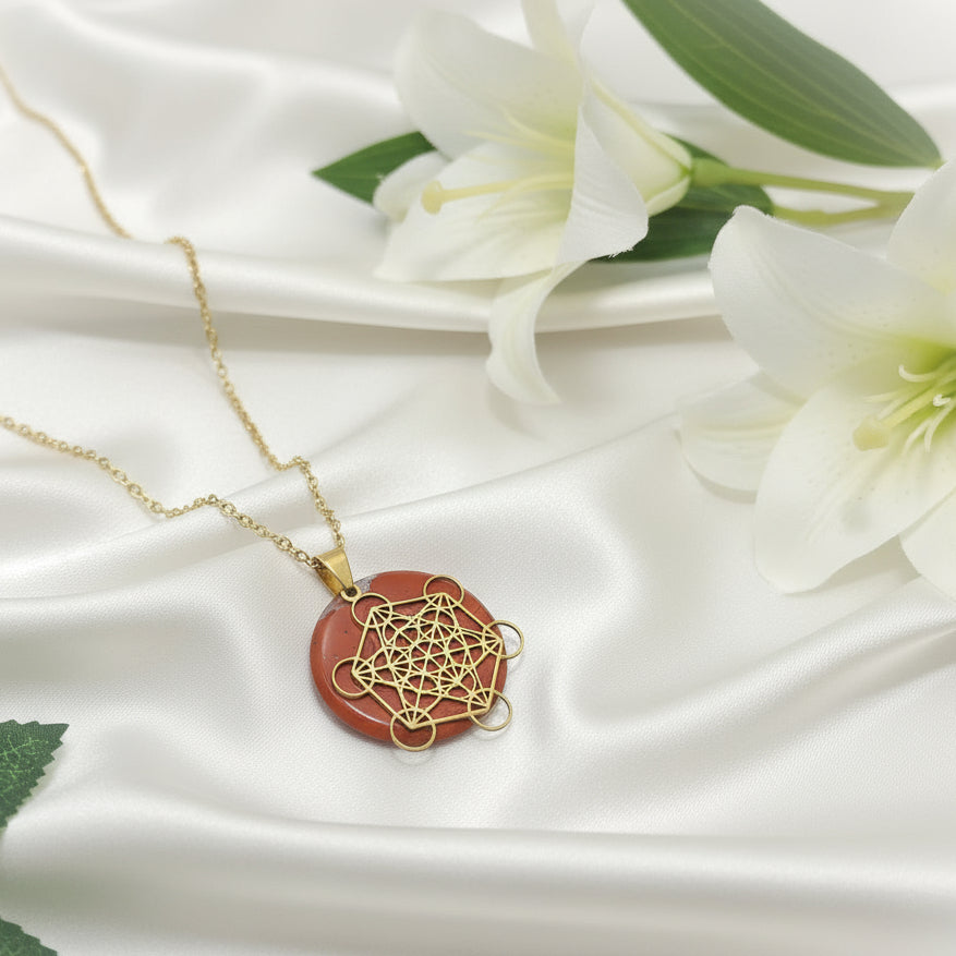 collier chaine doré jape rouge