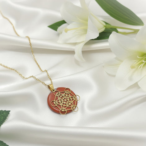 collier chaine doré jape rouge