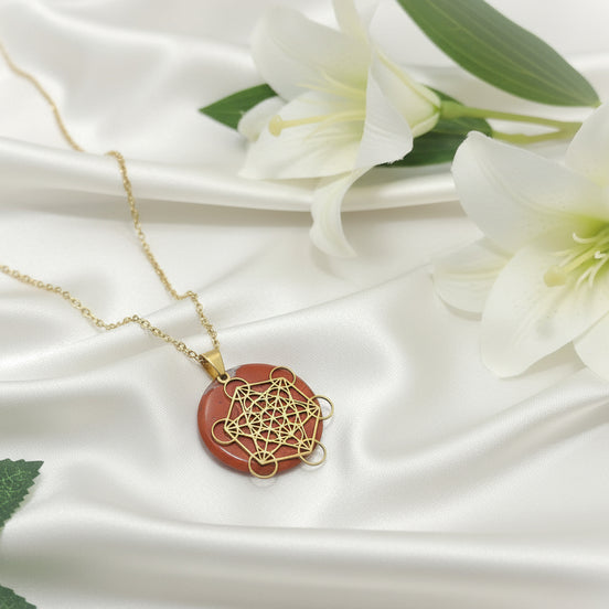 collier chaine doré jape rouge
