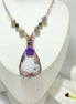 Collier violet et Pendentif en merlinite sertissage cuivre