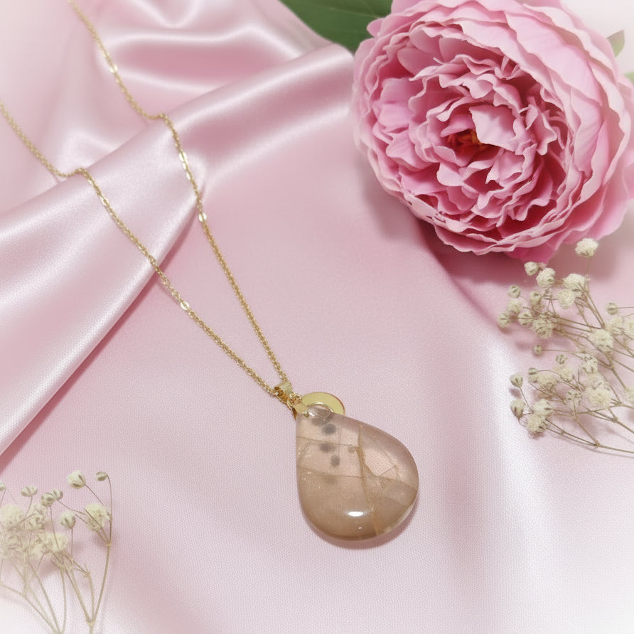 Collier doré en pierre de lune au choix