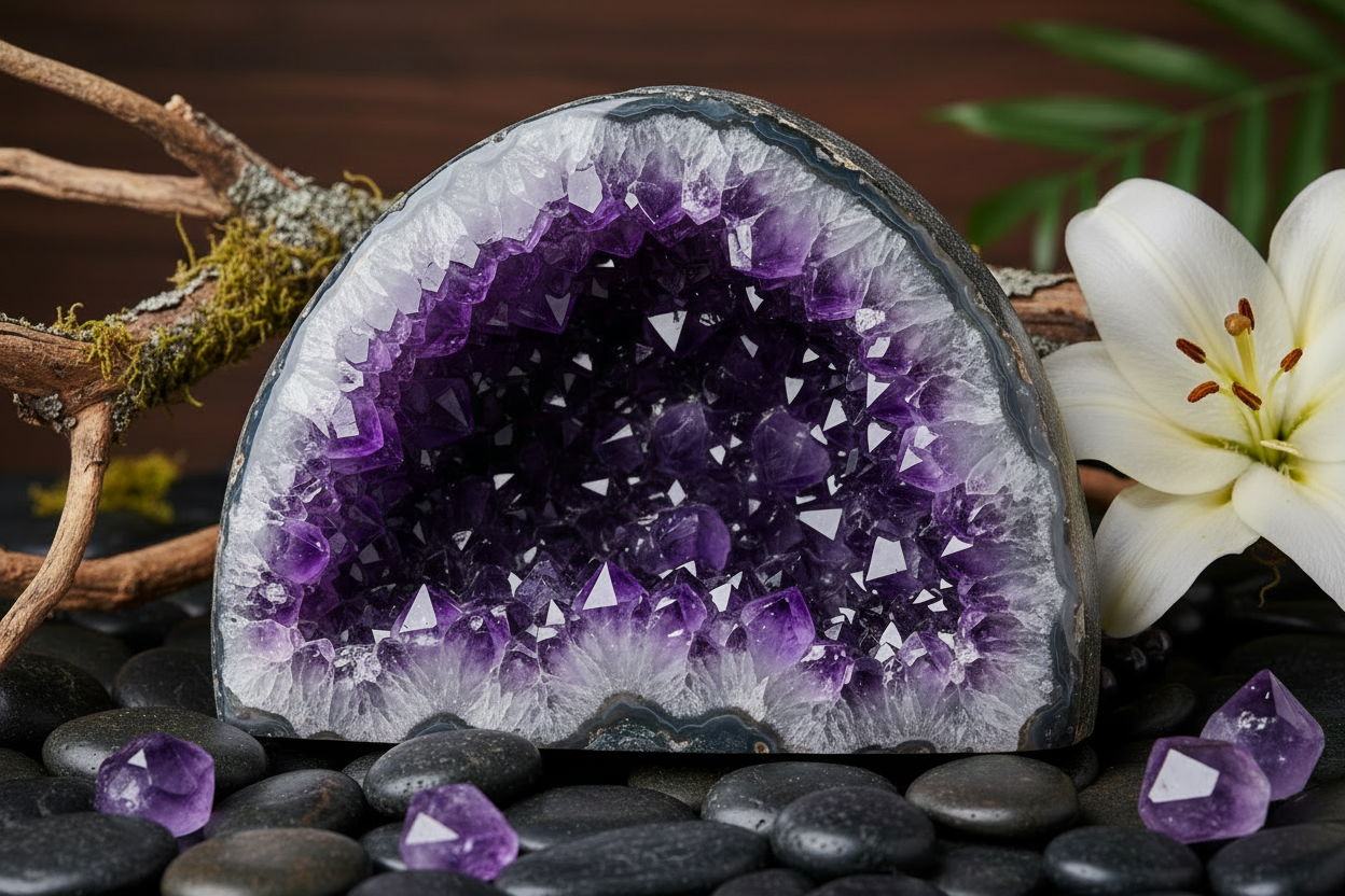 belle geode d'améthyste