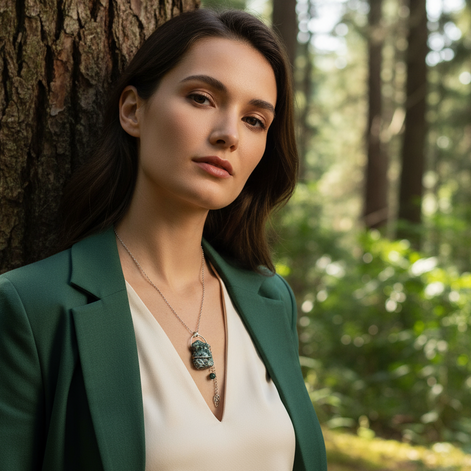 collier originale femme argenté