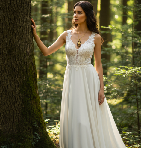 Collier serpent doré et oeil de tigre