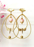 Boucles d'oreilles libellule dorées, pierre au choix
