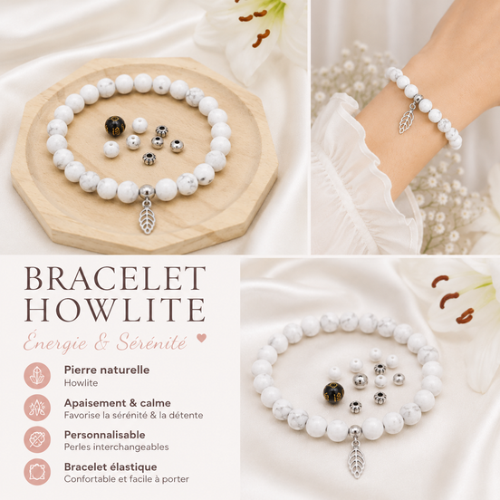 bracelet kit perle howlite
