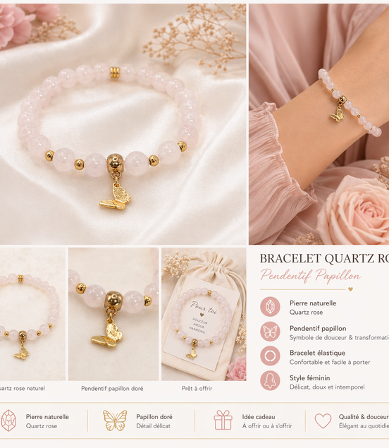 bracelet kit quartz rose