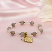 bracelet en pierre quartz rose 70300