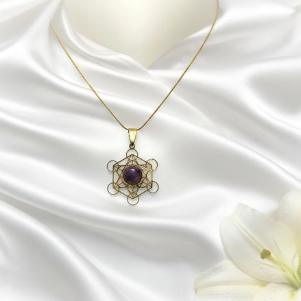 Collier Métatron améthyste ou labradorite