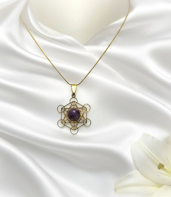 Collier Métatron améthyste ou labradorite