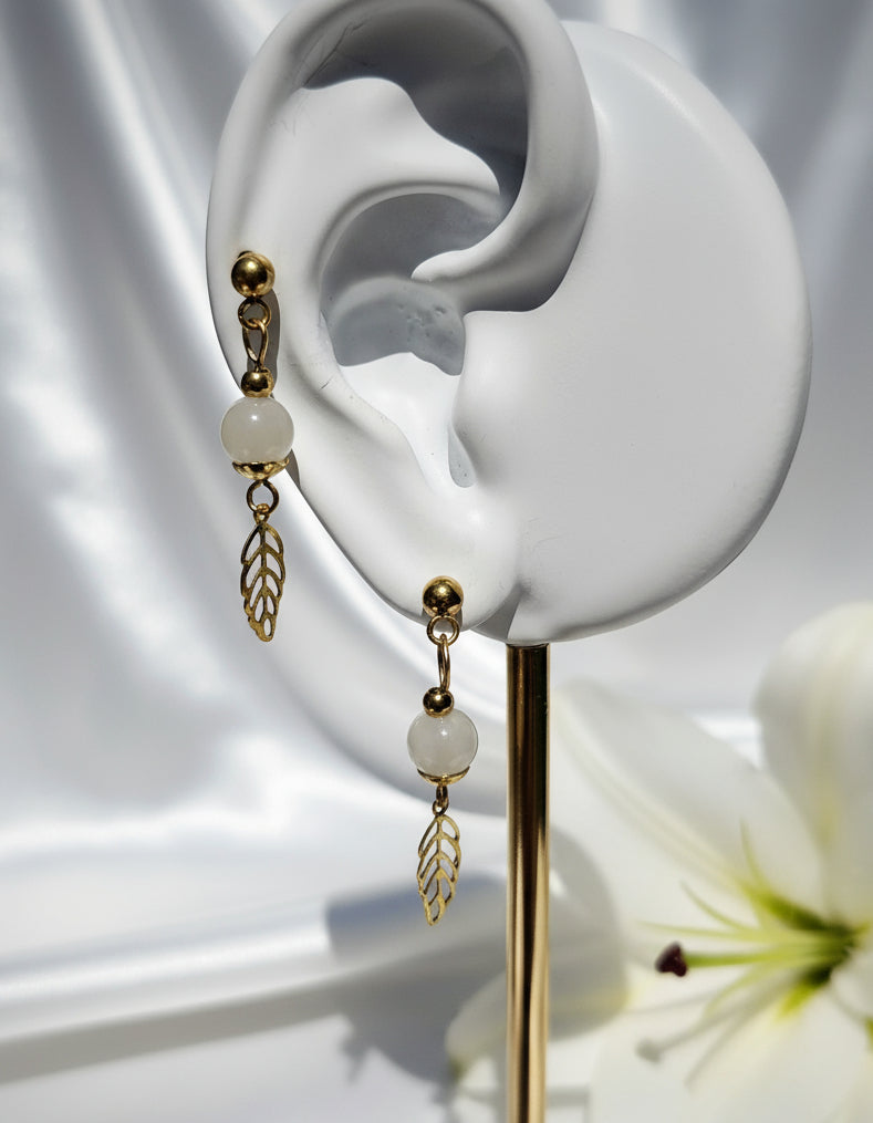 Boucles d'oreilles avec pierre au choix, sur mesure