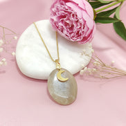 Collier doré en pierre de lune au choix