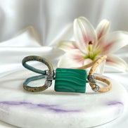 Bracelet en liège, malachite ou oeil de tigre
