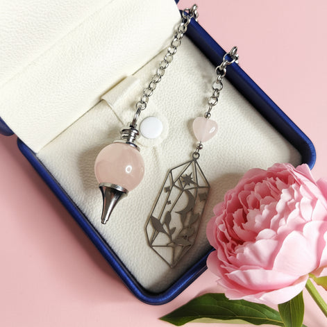 pendule en quartz rose