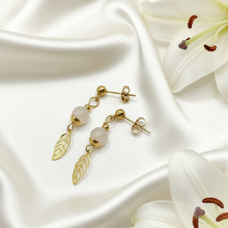 Boucles d'oreilles avec pierre au choix, sur mesure