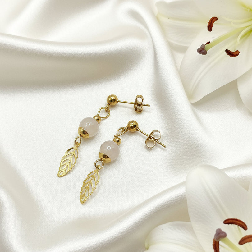 Boucles d'oreilles avec pierre au choix, sur mesure