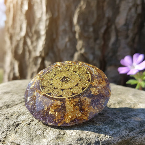 Orgonite en tourmaline pyramide ou diamant