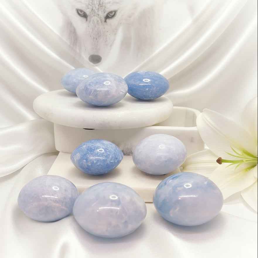 Calcite bleu extra de Madagascar au choix