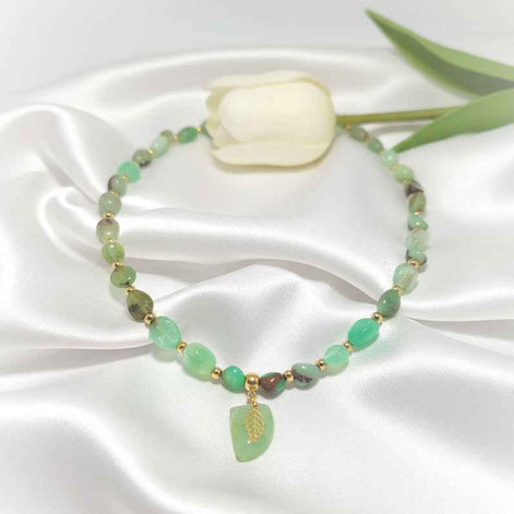Collier de perles en Chrysoprase