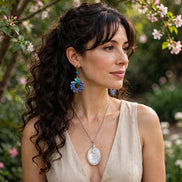 Collier en pierre de lune blanche