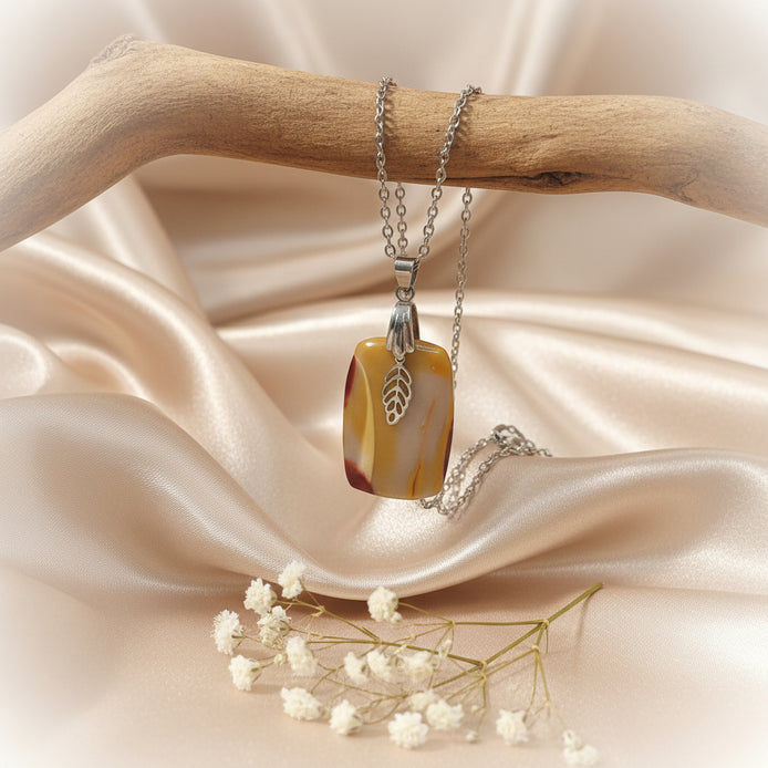 collier jaspe mokaite
