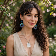 collier argenté pierre de lune extra