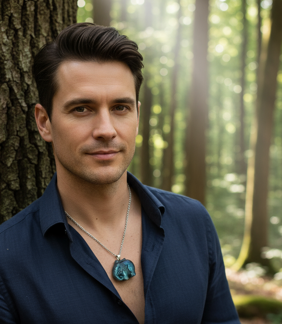 collier homme en pierre