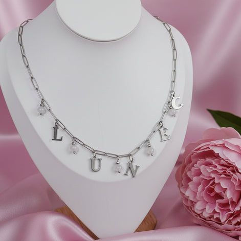 bijoux lune argenté