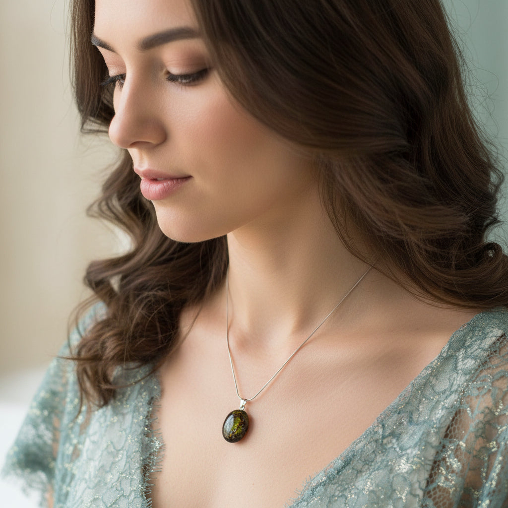 Collier et Jaspe sanguin
