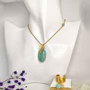 Collier doré en Amazonite, au choix