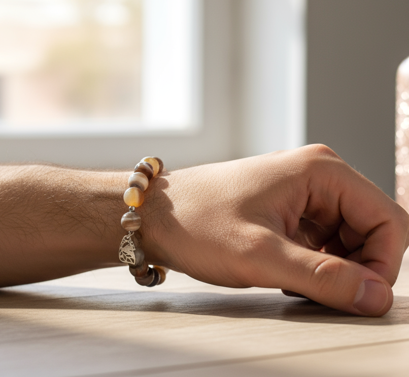 Collier ou bracelet en agate du Botswana extra 