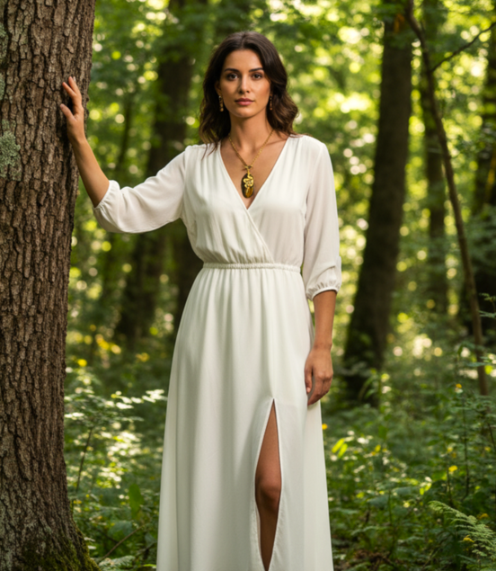 Collier serpent doré et oeil de tigre