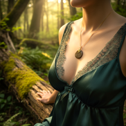 Collier doré et Jaspe brune
