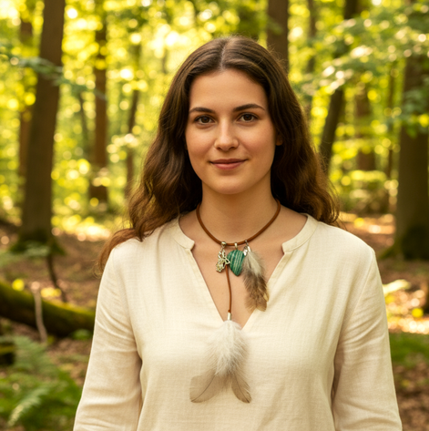 Collier "Voix du Loup" cuir et Amazonite