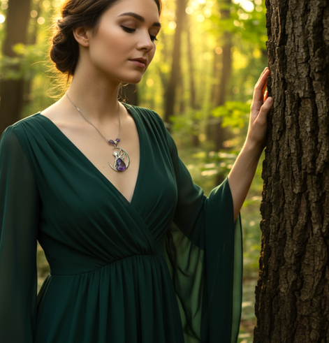 Collier fée et améthyste extra